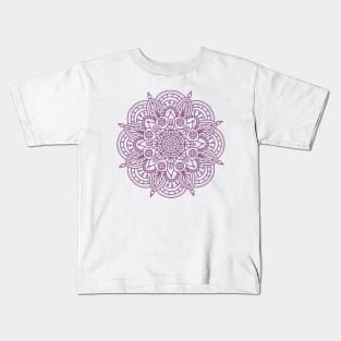 Purple Mandala Bloom Kids T-Shirt